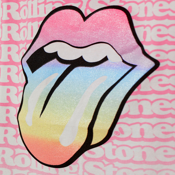 The Rolling Stones Logo rock Girls Official T-Shirt 12-14 NWT - Picture 3 of 3